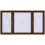 REHAU OPTIMUM EURO-DESIGN 70 2400x1300 mm DARK_OAK two-sided