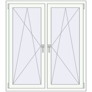 REHAU OPTIMUM EURO-DESIGN 70 1200x1350 mm WALNUT external