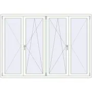 REHAU ENERGY-SAVING SYNEGO MD 2280x1600 mm RAL 9016 Traffic white two-sided