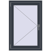 REHAU OPTIMUM EURO-DESIGN 70 700x1050 mm ANTHRACITE_GREY_STRUKTURAL two-sided
