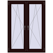 REHAU ENERGY-SAVING SYNEGO MD 1050x1430 mm CHOCOLATE_BROWN dwustronny