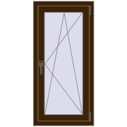 REHAU OPTIMUM EURO-DESIGN 70 550x1130 mm DARK_OAK two-sided