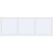 REHAU OPTIMUM EURO-DESIGN 70 2850x1000 mm RAL 9016 Traffic white two-sided