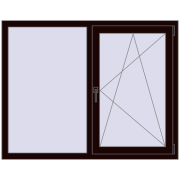 REHAU OPTIMUM EURO-DESIGN 70 1400x1100 mm CHOCOLATE_BROWN two-sided
