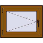 REHAU OPTIMUM EURO-DESIGN 70 720x550 mm GOLDEN OAK two-sided
