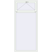 REHAU OPTIMUM EURO-DESIGN 70 985x2200 mm RAL 9016 Traffic white two-sided