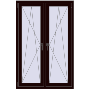 Okna skrzydłowe 1005x1535 mm REHAU ENERGY-SAVING SYNEGO MD CHOCOLATE_BROWN dwustronny