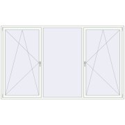 REHAU OPTIMUM EURO-DESIGN 70 3000x1800 mm RAL 9016 Traffic white two-sided