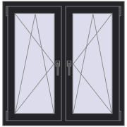 Okna skrzydłowe 1020x1040 mm REHAU ENERGY-SAVING SYNEGO MD BLACK_ULTI-MATT dwustronny Okna skrzydłowe 1020x1040 mm REHAU ENERGY-SAVING SYNEGO MD BLACK_ULTI-MATT dwustronny