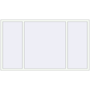 Okna skrzydłowe 2350x1350 mm ALU STANDARD 72 RAL 9016 Traffic white dwustronny