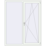 REHAU OPTIMUM EURO-DESIGN 70 1400x1700 mm RAL 9016 Traffic white two-sided