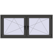 REHAU ENERGY-SAVING SYNEGO MD 1680x740 mm BASALT_GREY dwustronny