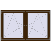 REHAU ENERGY-SAVING SYNEGO MD 1680x1010 mm DARK_OAK dwustronny