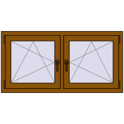 REHAU ENERGY-SAVING SYNEGO MD 1335x635 mm GOLDEN OAK dwustronny