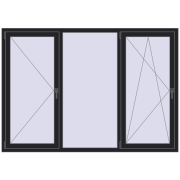 REHAU BRILLANT DESIGN 2070x1450 mm BLACK_ULTI-MATT two-sided