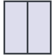 REHAU ENERGY-SAVING SYNEGO MD 1470x1670 mm ANTHRACITE_GREY_STRUKTURAL two-sided
