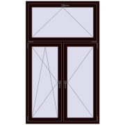 REHAU OPTIMUM EURO-DESIGN 70 1200x2000 mm CHOCOLATE_BROWN two-sided