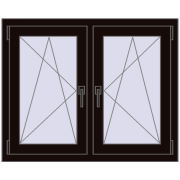 Okna skrzydłowe 1005x815 mm REHAU ENERGY-SAVING SYNEGO MD BLACK_BROWN dwustronny