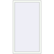 REHAU OPTIMUM EURO-DESIGN 70 800x1500 mm RAL 9016 Traffic white two-sided