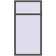 REHAU BRILLANT DESIGN 1000x2000 mm BASALT_GREY two-sided