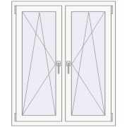 REHAU OPTIMUM EURO-DESIGN 70 1000x1200 mm RAL 9016 Traffic white two-sided