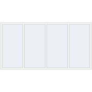 Okna skrzydłowe 2900x1500 mm KORSA BRILLANT DESIGN RAL 9016 Traffic white dwustronny