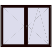 REHAU ENERGY-SAVING SYNEGO MD 1800x1500 mm CHOCOLATE_BROWN two-sided