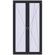 REHAU ENERGY-SAVING SYNEGO MD 1170x2170 mm BLACK_ULTI-MATT two-sided