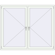 REHAU OPTIMUM EURO-DESIGN 70 1800x1500 mm RAL 9016 Traffic white two-sided