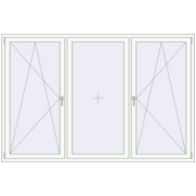 REHAU OPTIMUM EURO-DESIGN 70 2400x1600 mm GOLDEN OAK external
