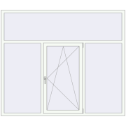 REHAU ENERGY-SAVING SYNEGO MD 2100x1800 mm RAL 9016 Traffic white two-sided