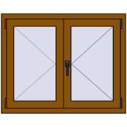 REHAU OPTIMUM EURO-DESIGN 70 1000x800 mm GOLDEN OAK two-sided