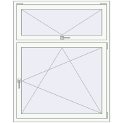 REHAU BRILLANT DESIGN 1200x1500 mm RAL 9016 Traffic white two-sided