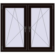 REHAU ENERGY-SAVING SYNEGO MD 1155x1025 mm BLACK_BROWN dwustronny