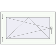 REHAU OPTIMUM EURO-DESIGN 70 995x600 mm RAL 9016 Traffic white two-sided