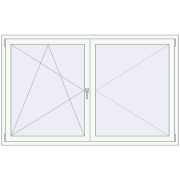 REHAU ENERGY-SAVING SYNEGO MD 1875x1200 mm RAL 9016 Traffic white two-sided