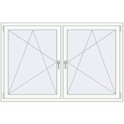REHAU OPTIMUM EURO-DESIGN 70 1700x1100 mm RAL 9016 Traffic white two-sided