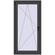 REHAU ENERGY-SAVING SYNEGO MD 745x1475 mm BASALT_GREY two-sided