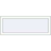 REHAU OPTIMUM EURO-DESIGN 70 1140x350 mm RAL 9016 Traffic white two-sided