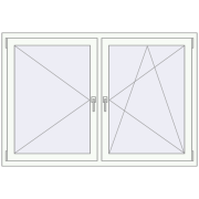 REHAU BRILLANT DESIGN 1570x1070 mm RAL 9016 Traffic white two-sided