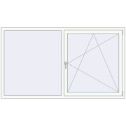 Okna skrzydłowe 2100x1200 mm REHAU OPTIMUM EURO-DESIGN 70 RAL 9016 Traffic white dwustronny