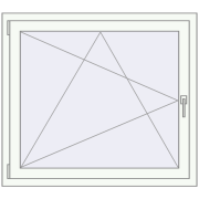 REHAU ENERGY-SAVING SYNEGO MD 1100x950 mm RAL 9016 Traffic white two-sided