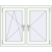 REHAU OPTIMUM EURO-DESIGN 70 1040x800 mm RAL 9016 Traffic white two-sided