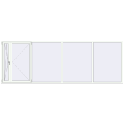 REHAU OPTIMUM EURO-DESIGN 70 4000x1400 mm ANTHRACITE_GREY_STRUKTURAL external