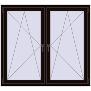 REHAU ENERGY-SAVING SYNEGO MD 1455x1325 mm BLACK_BROWN dwustronny REHAU ENERGY-SAVING SYNEGO MD 1455x1325 mm BLACK_BROWN dwustronny