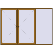 REHAU ENERGY-SAVING SYNEGO MD 3000x2100 mm LIGHT_OAK two-sided