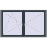 REHAU OPTIMUM EURO-DESIGN 70 2000x1200 mm ANTHRACITE_GREY_STRUKTURAL two-sided