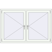 REHAU OPTIMUM EURO-DESIGN 70 1500x1000 mm RAL 9016 Traffic white two-sided