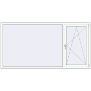 REHAU ENERGY-SAVING SYNEGO MD 2335x1200 mm RAL 9016 Traffic white two-sided