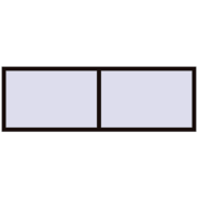 REHAU OPTIMUM EURO-DESIGN 70 2400x800 mm BLACK_BROWN two-sided